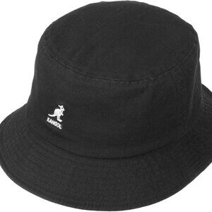 Classic Kangol Washed Bucket Hat Cotton Round Top Wide Headwear Brim Unisex